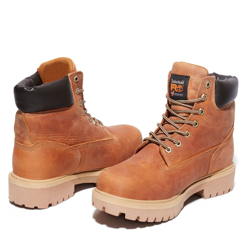 Timberland Pro Μποτακια Ανδρικα Καφε - Direct Attach Waterproof Soft Toe - Greece 3490156-EJ